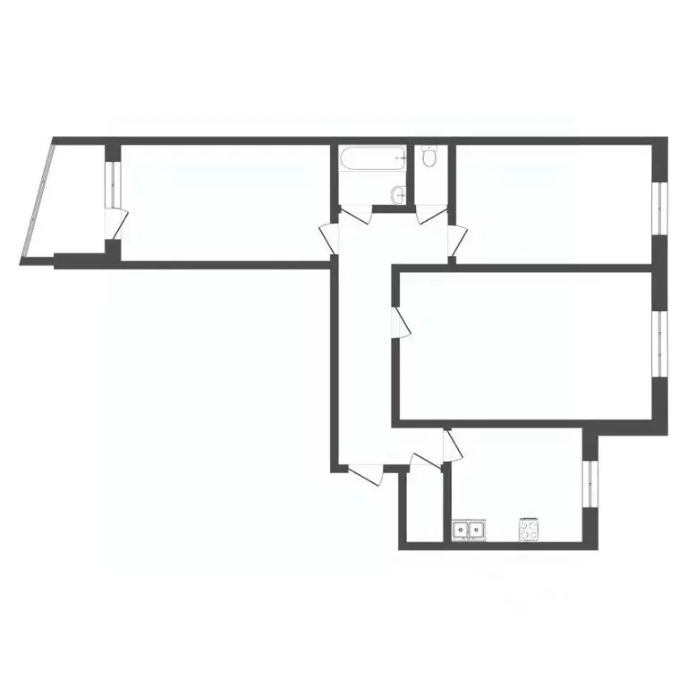 3-к кв. Тюменская область, Тюмень Транспортная ул., 108 (66.1 м) - Фото 1