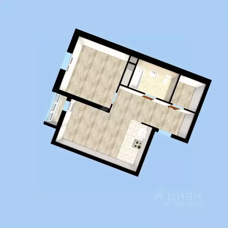 2-к кв. Башкортостан, Уфа ул. Энтузиастов, 15 (44.0 м) - Фото 1