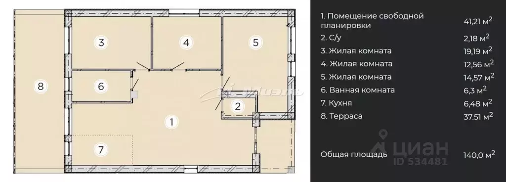 Коттедж в Крым, Симферопольский район, Мирновское с/пос, с. Белоглинка ... - Фото 2