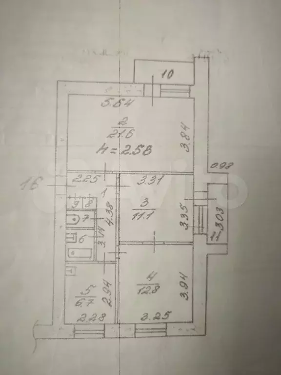 3-к. квартира, 62 м, 3/9 эт. - Фото 0