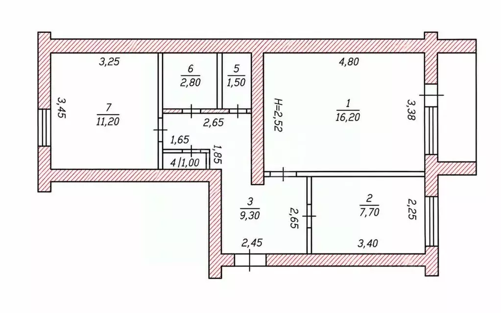 2-к кв. Чувашия, Чебоксары ул. Энтузиастов, 7к2 (49.0 м) - Фото 2