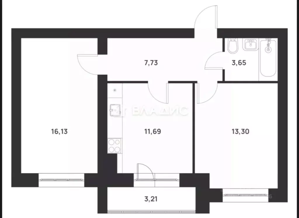 2-к кв. Тульская область, Тула ул. Героев России, 2 (52.5 м) - Фото 2