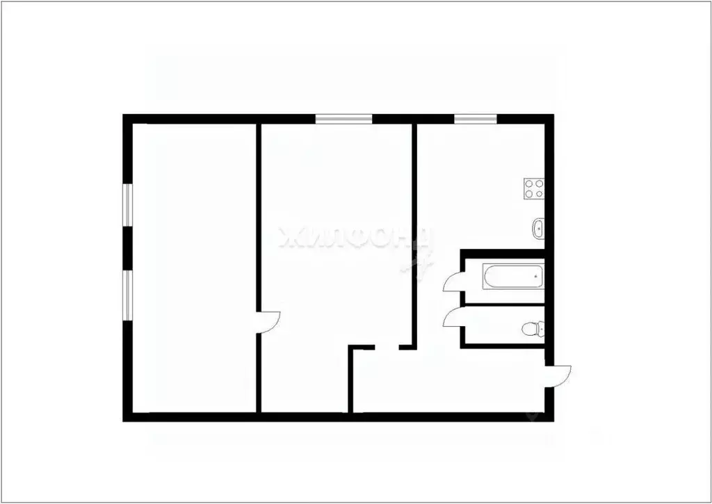 2-к кв. Кемеровская область, Осинники ул. Ефимова, 12 (48.0 м) - Фото 1