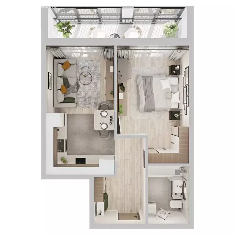 1-комнатная квартира: Кострома, микрорайон Новый город (41.3 м) - Фото 2