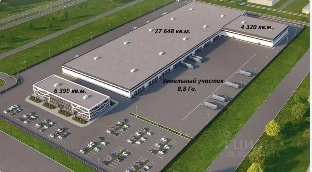 Склад в Татарстан, Набережные Челны ул. Промышленная, 61/44 (38367 м) - Фото 2