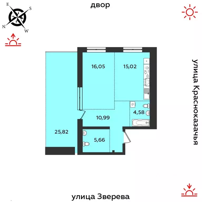 2-к кв. Иркутская область, Иркутск Октябрьский округ,  (78.12 м) - Фото 1