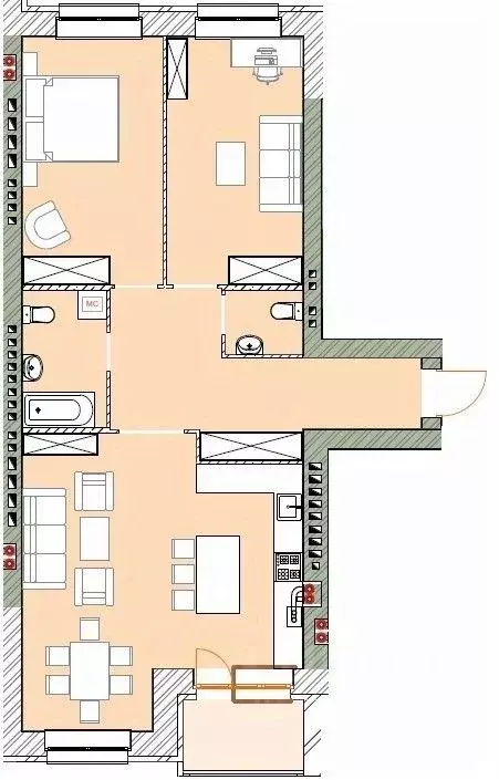 2-к кв. Ярославская область, Ярославль ул. Шевелюха, 128 (86.97 м) - Фото 0