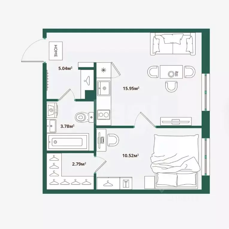 1-к кв. Ленинградская область, Ломоносовский район, Аннинское ... - Фото 1