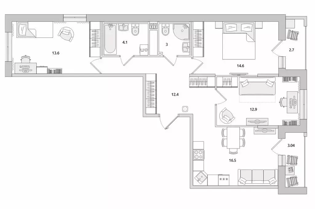 3-комнатная квартира: деревня Новосаратовка, переулок Романтиков, 5 ... - Фото 1