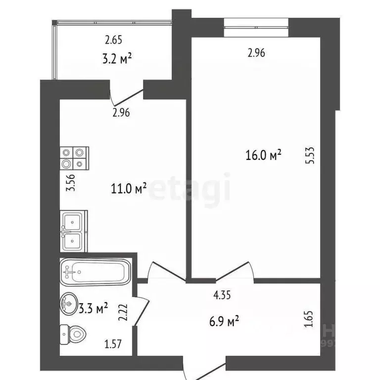 1-к кв. Саратовская область, Энгельс Новобазарная ул., 1 (40.3 м) - Фото 0