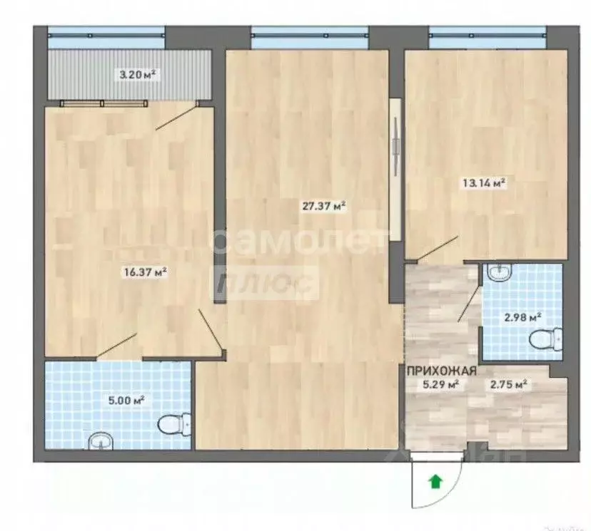 3-к кв. Свердловская область, Екатеринбург ул. Гагарина, 9 (76.0 м) - Фото 2