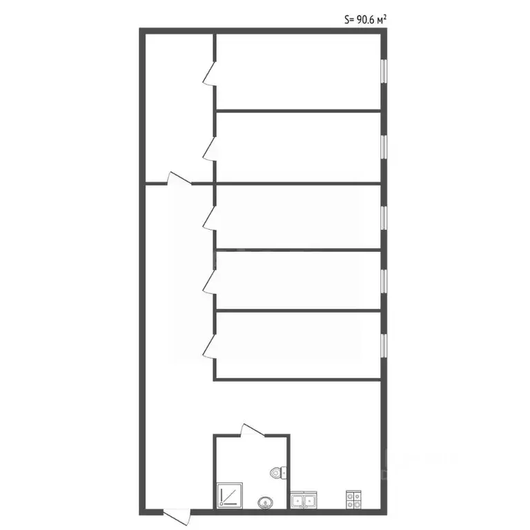 Комната Санкт-Петербург просп. Римского-Корсакова, 61 (21.3 м) - Фото 0