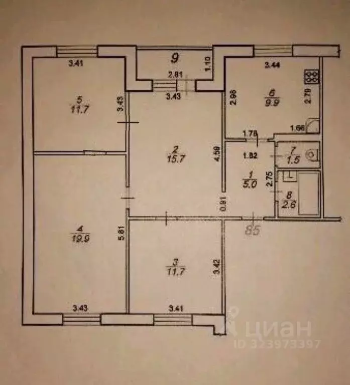 4-к кв. Тверская область, Конаково ул. Крупской, 1 (78.0 м) - Фото 2
