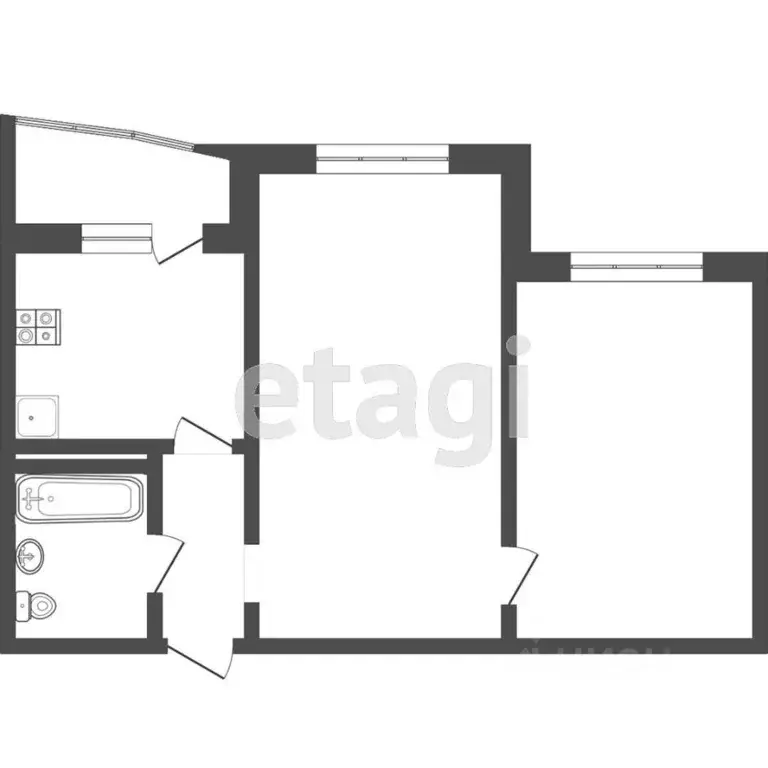 2-к кв. Тюменская область, Тюмень ул. Александра Митинского, 5 (58.6 ... - Фото 2