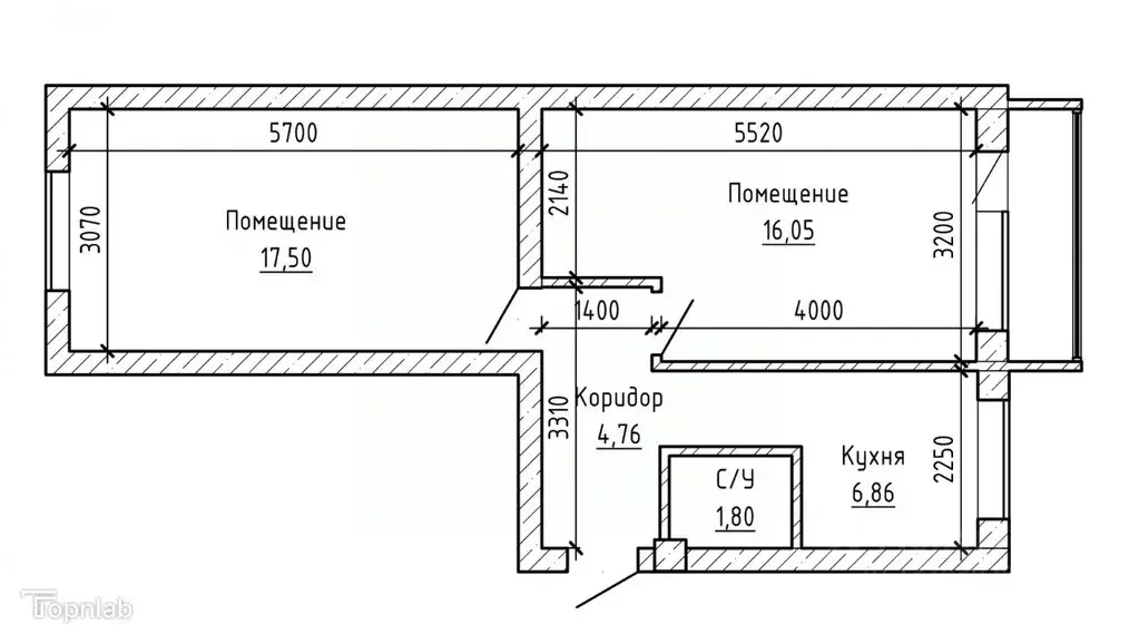 2-к кв. Кабардино-Балкария, Нальчик Кабардинская ул. (47.6 м) - Фото 2
