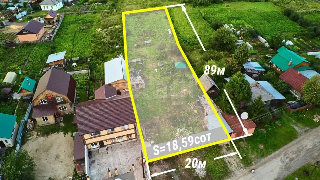 Участок в Томская область, Томск с. Дзержинское, Больничная ул. (18.6 ... - Фото 1