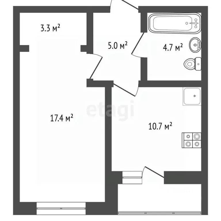 1-к кв. Ярославская область, Ярославль Тутаевское ш., 93Б (42.7 м) - Фото 2