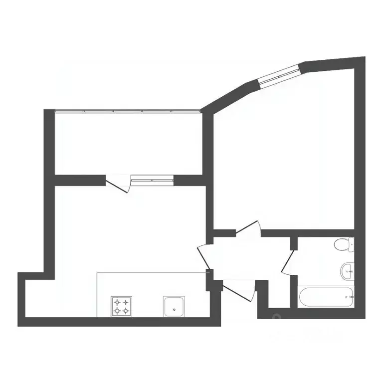 1-к кв. Тюменская область, Тюмень Тюменский-1 мкр, ул. Николая ... - Фото 1