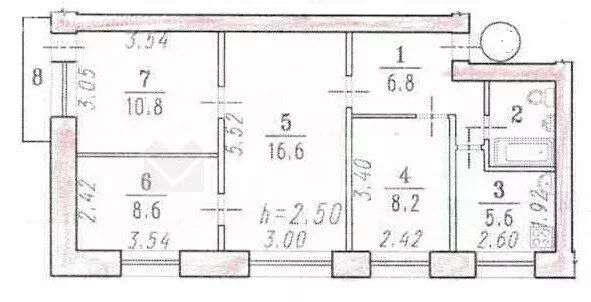 4-комнатная квартира: Омск, улица Чапаева, 81 (60.2 м) - Фото 1