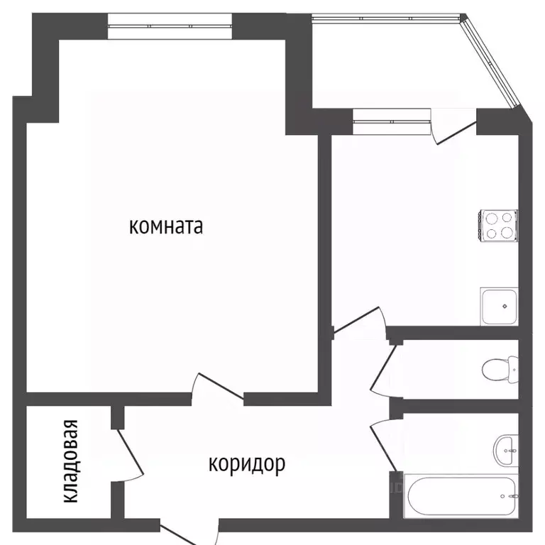 1-к кв. Ханты-Мансийский АО, Сургут ул. Профсоюзов, 40 (44.5 м) - Фото 0