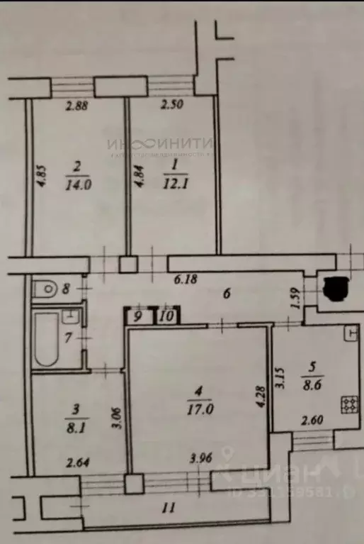 4-к кв. Московская область, Балашиха ул. Объединения, 6 (74.4 м) - Фото 1