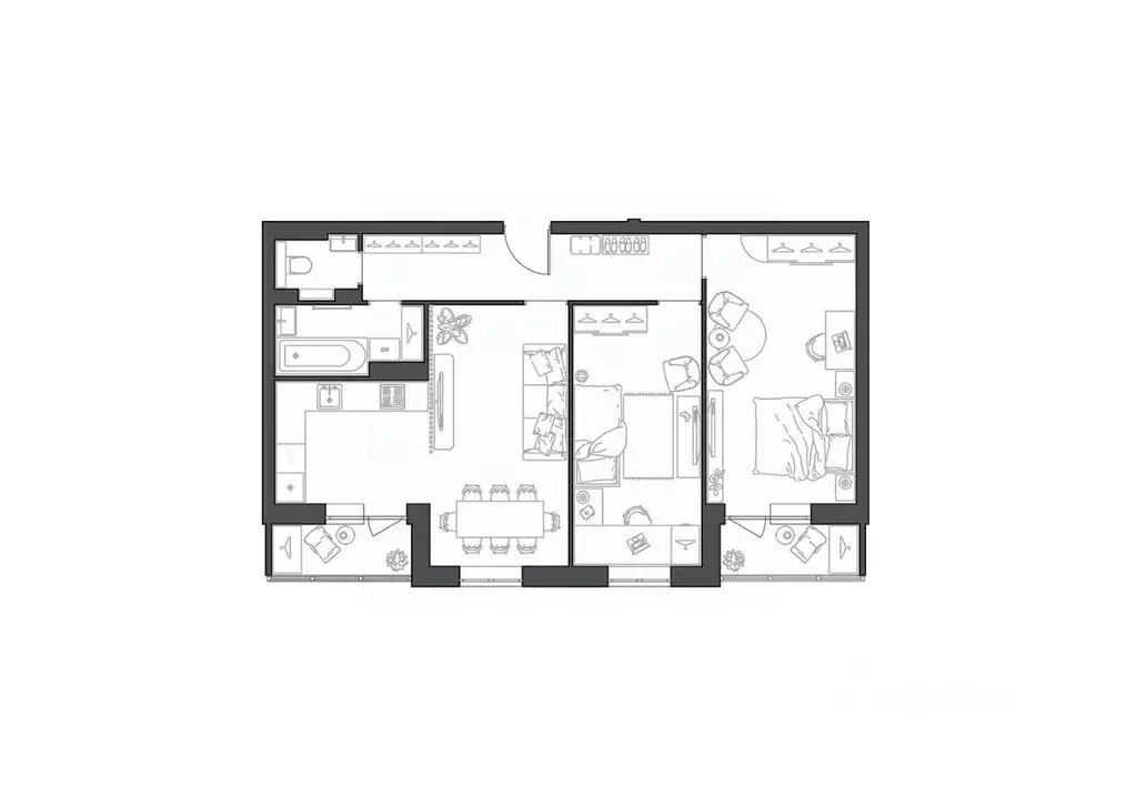 3-к кв. Волгоградская область, Волгоград Квартал жилой комплекс (76.31 ... - Фото 1