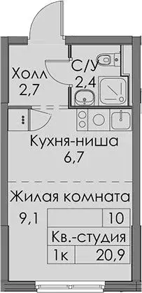 Студия Ленинградская область, Всеволожский район, Заневское городское ... - Фото 1