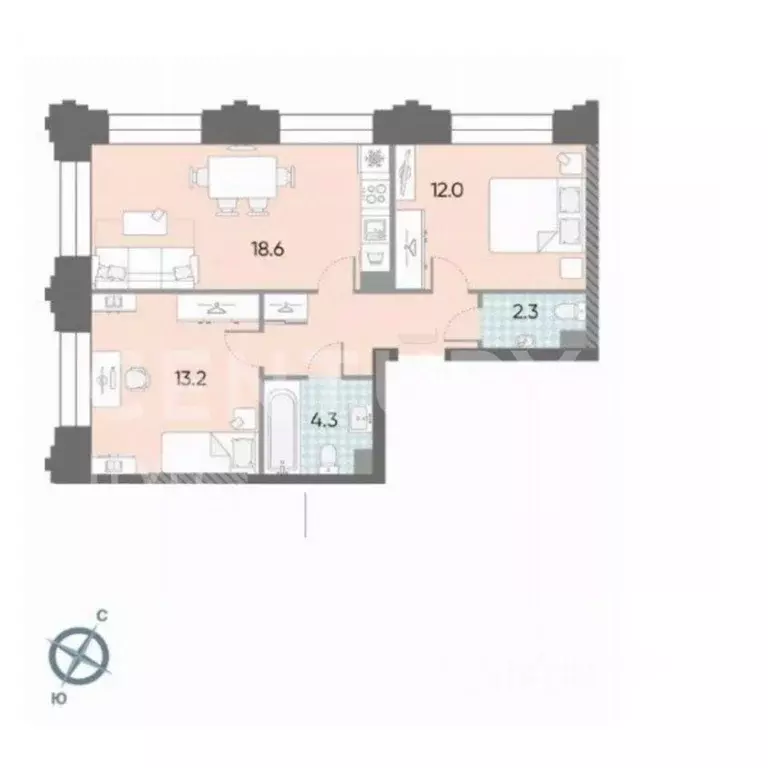 2-к кв. Москва бул. Братьев Весниных, 2 (59.0 м) - Фото 2
