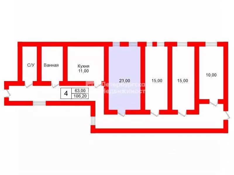Комната Санкт-Петербург 9-я Васильевского острова линия, 22 (23.0 м) - Фото 1