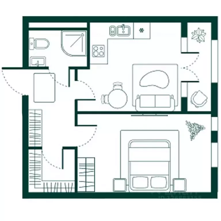 1-к кв. Дагестан, Дербент Новая История жилой комплекс (34.72 м) - Фото 1