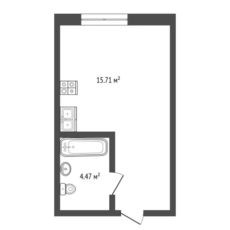 Квартира-студия: Патрушева, улица Александра Пушкина, 10 (20.1 м) - Фото 0