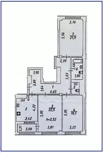 3-к. квартира, 110 м, 5/9 эт. - Фото 0