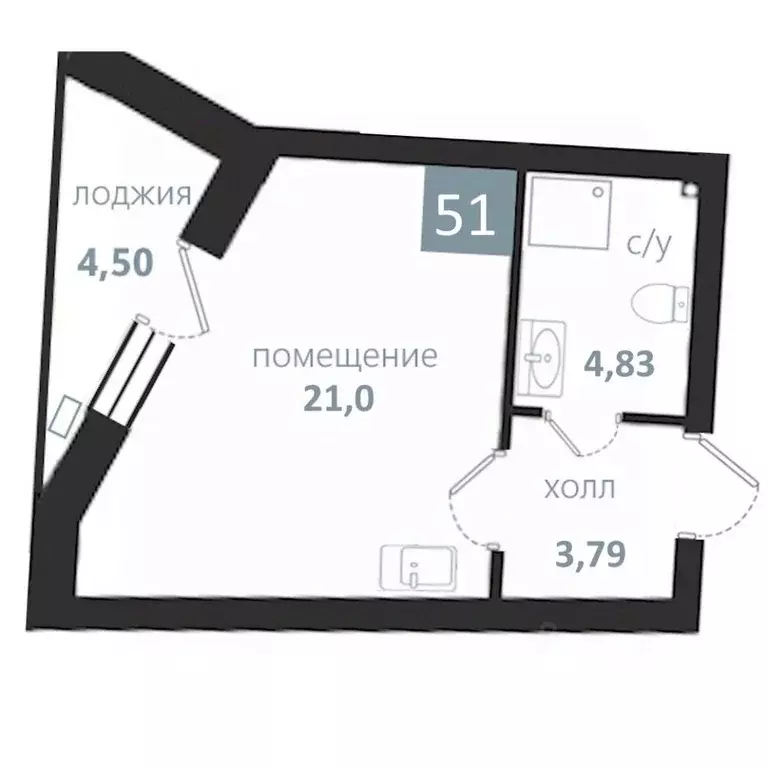 1-к кв. Калининградская область, Балтийск  (34.12 м) - Фото 0