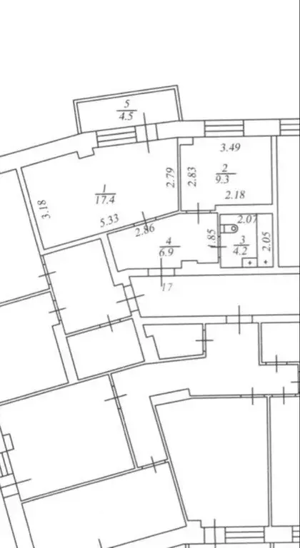 Квартира, 1 комната, 37.8 м - Фото 1