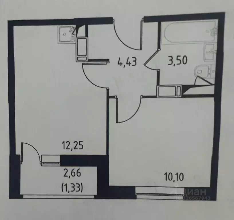 1-к кв. Московская область, Ленинский городской округ, Мисайлово пгт, ... - Фото 0