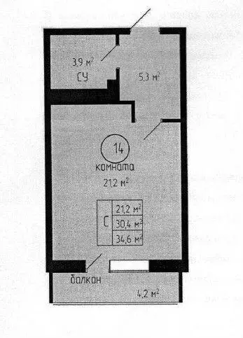 Квартира, 1 комната, 35 м - Фото 0