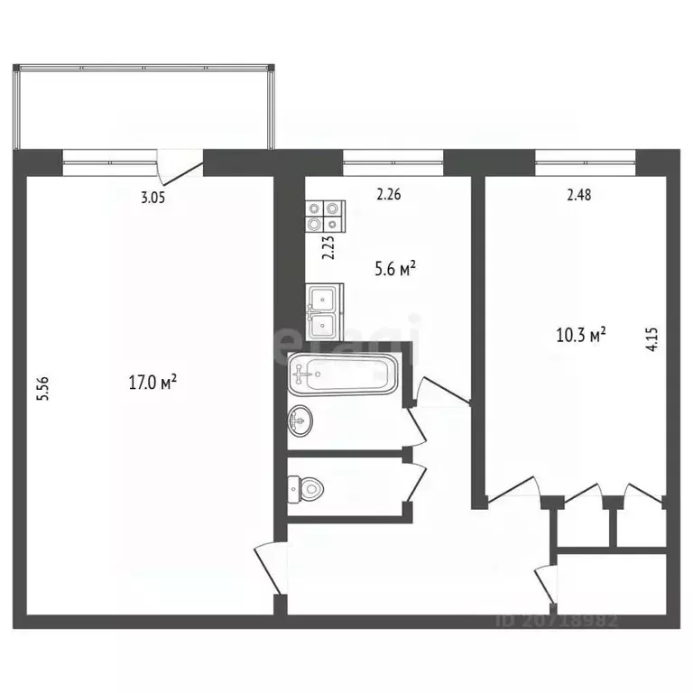 2-к кв. Камчатский край, Петропавловск-Камчатский Кроноцкая ул., 6 ... - Фото 2