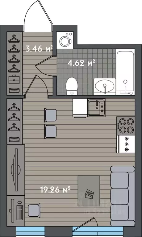 1-к кв. Москва Зорге 9 жилой комплекс, 9Ак6 (28.6 м) - Фото 0