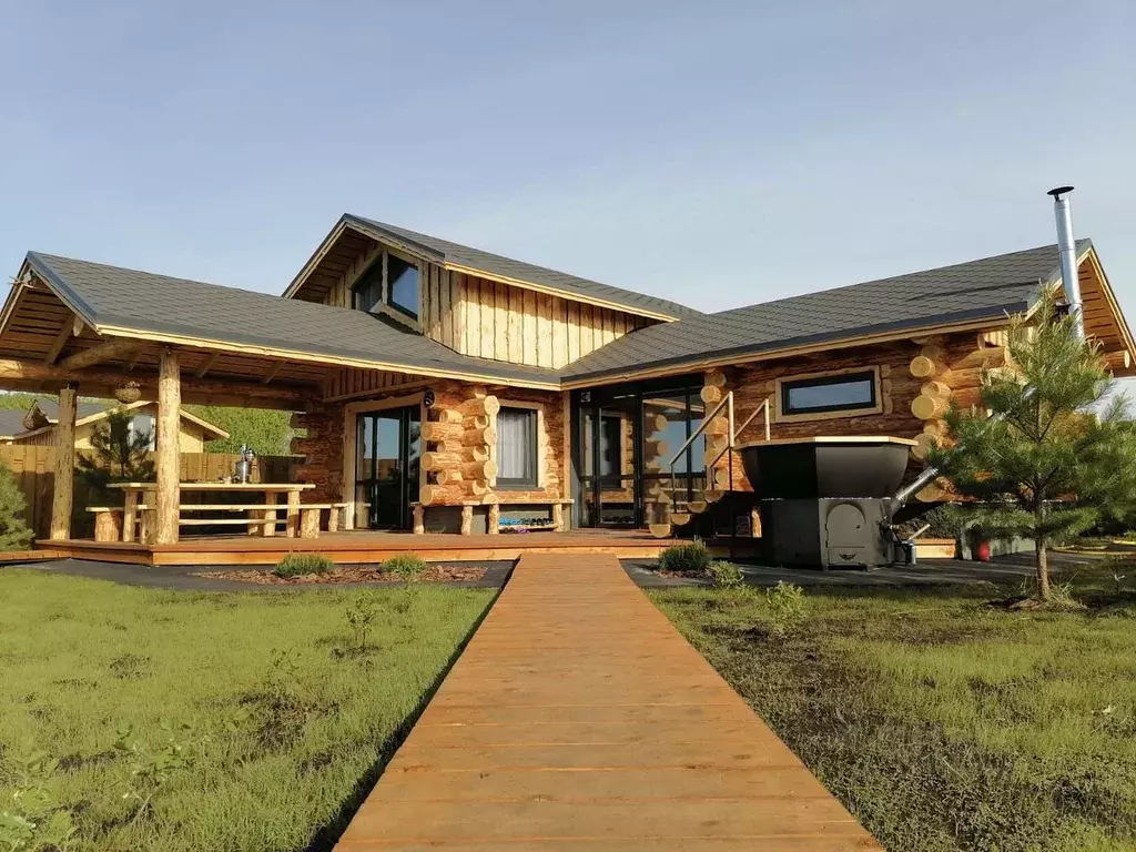 Дом в Башкортостан, Уфимский район, Таптыковский сельсовет, д. ... - Фото 1