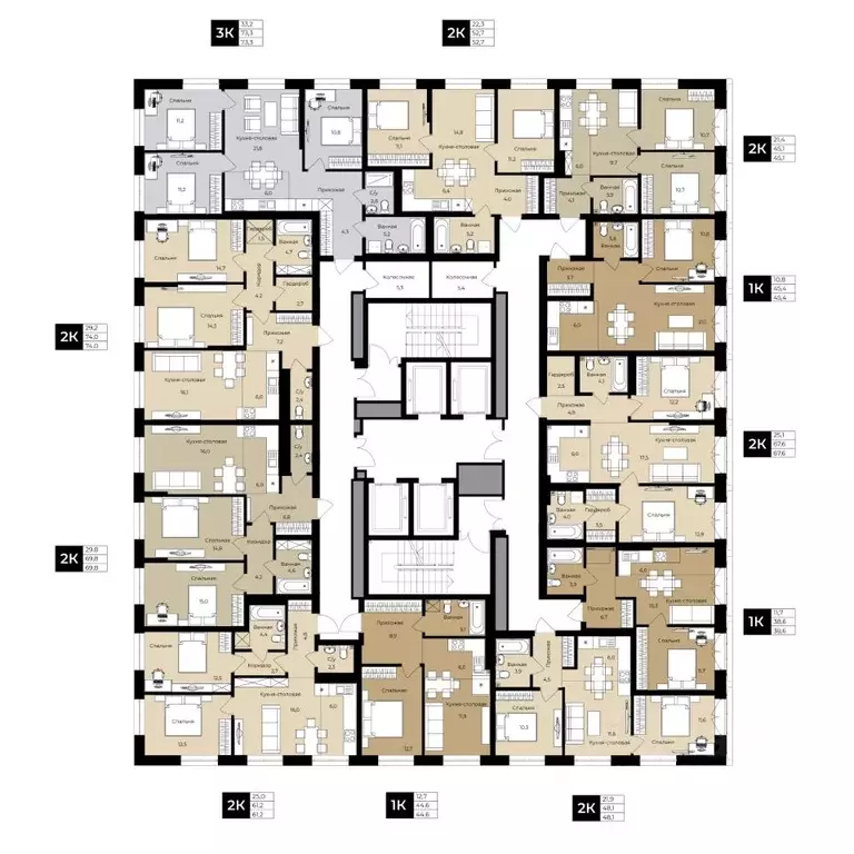 3-к кв. Башкортостан, Уфа ул. Ленина, 192 (73.3 м) - Фото 2
