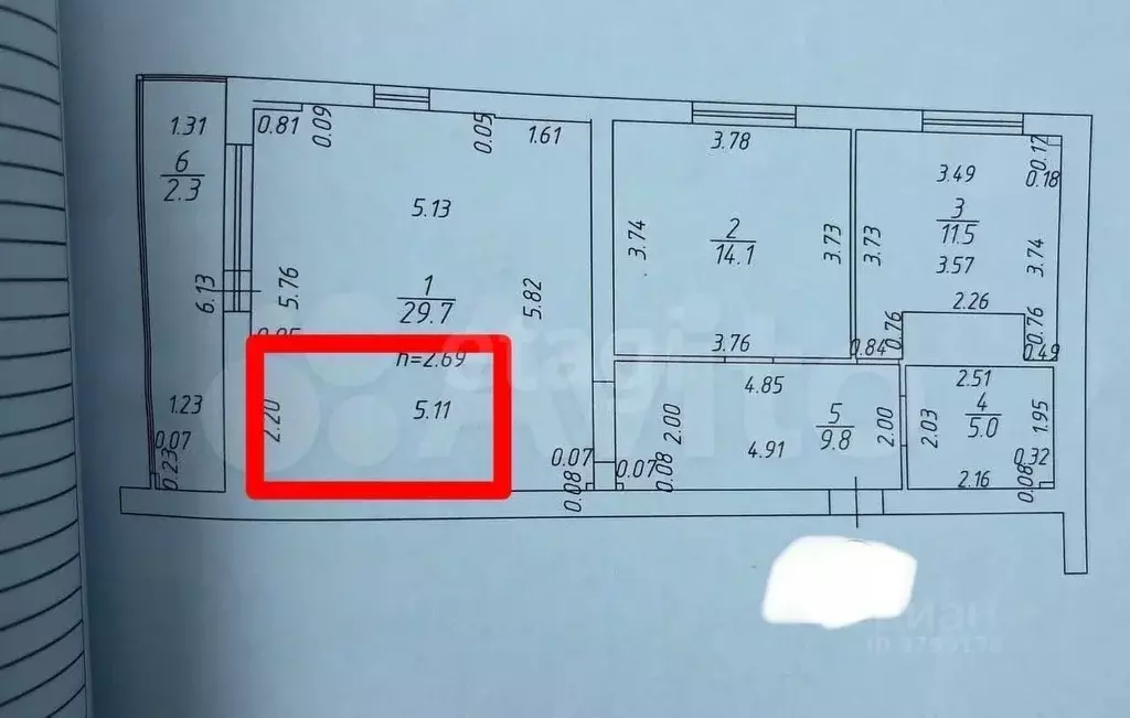 3-к кв. Татарстан, Казань ул. Галимджана Баруди, 4 (70.4 м) - Фото 1