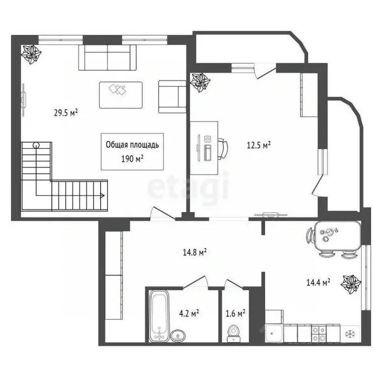 5-к кв. Новосибирская область, Новосибирск ул. Дуси Ковальчук, 252 ... - Фото 2