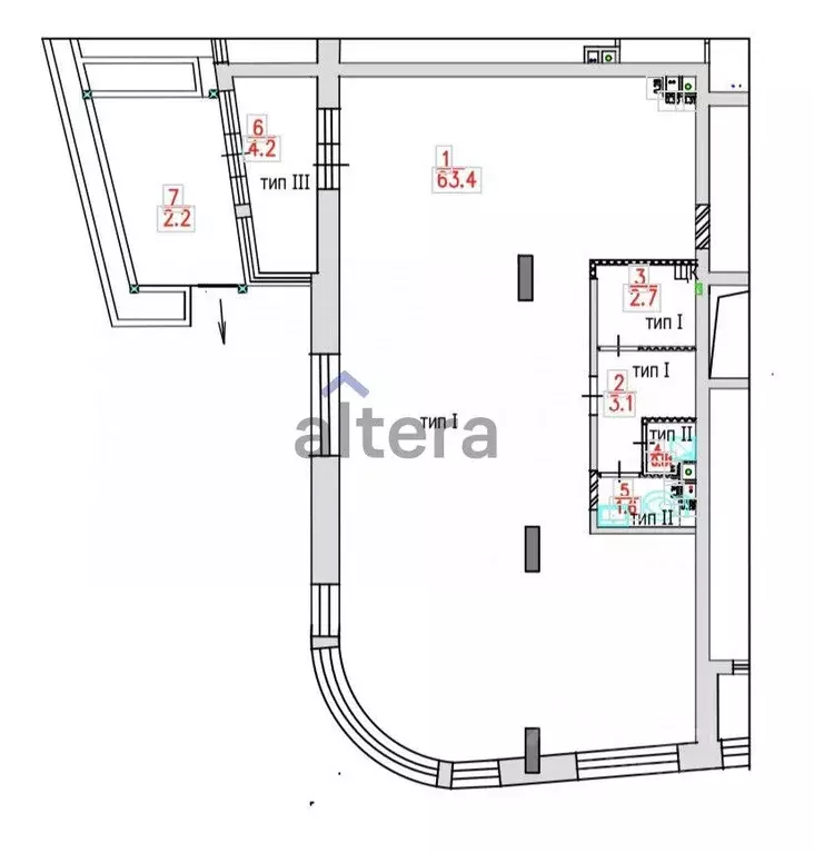 Помещение свободного назначения в Татарстан, Казань ул. Ярдем, 3 (78 ... - Фото 1