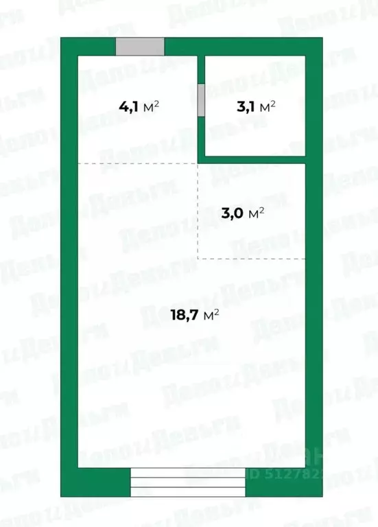 Студия Кировская область, Мураши ул. Кирова, 5/1 (28.9 м) - Фото 0