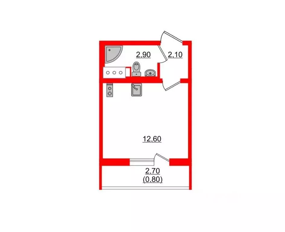 Квартира, студия, 18.39 м - Фото 0