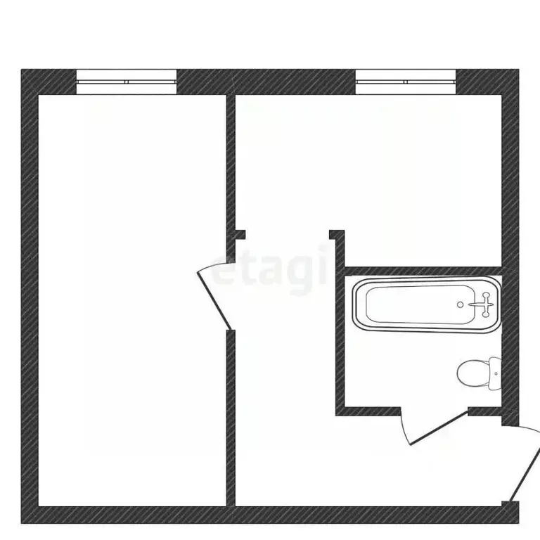1-к кв. Костромская область, Кострома Депутатская ул., 20 (30.7 м) - Фото 1