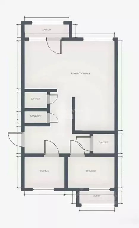 3-к кв. Краснодарский край, Апшеронск Соцгородок мкр, 18 (72.8 м) - Фото 2