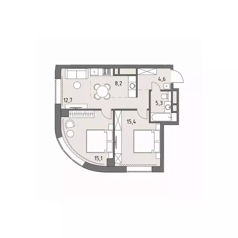 3-к кв. Москва Родина Парк жилой комплекс, к5 (61.1 м) - Фото 0