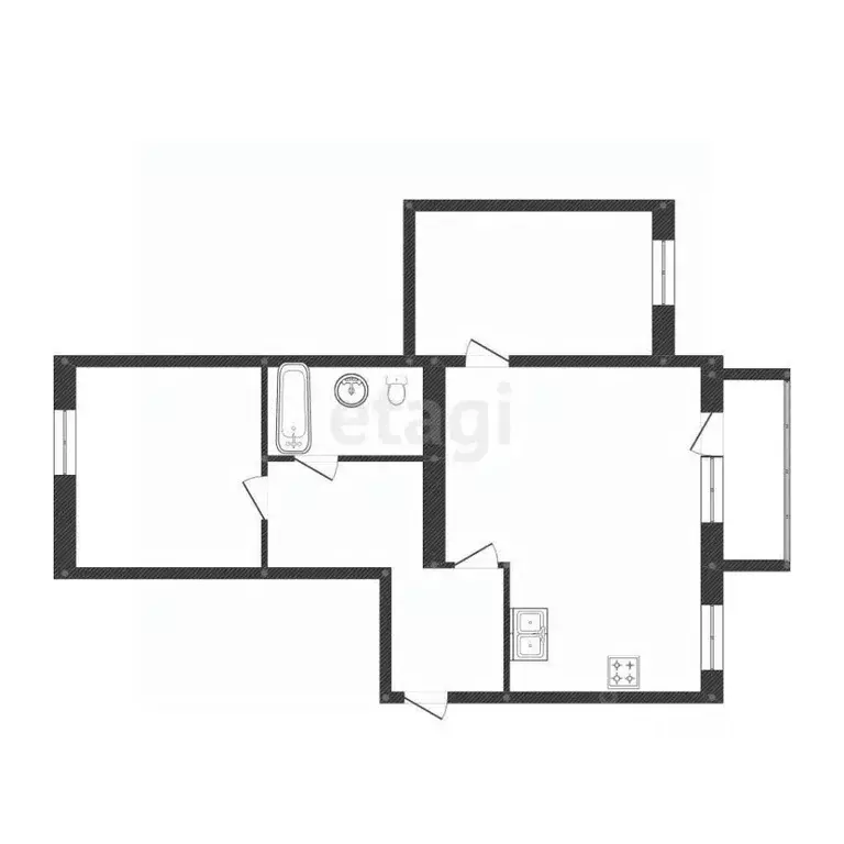 3-к кв. Костромская область, Кострома Новосельская ул., 17 (51.0 м) - Фото 1