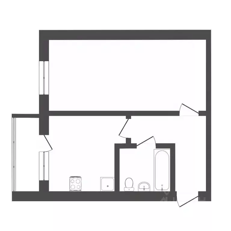 1-к кв. Тюменская область, Тюмень Камчатская ул., 2/1 (32.5 м) - Фото 2